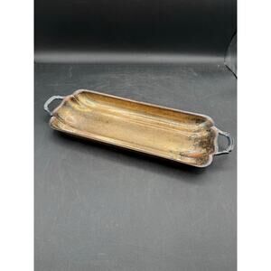 Vintage EPCA Bristol Silver Plate Decorative Serving Tray - 14” long